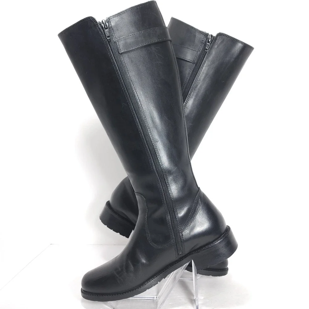 SANTANA CANADA Palomino Waterproof Leather Equestrian Riding Zip Boots Women's 8